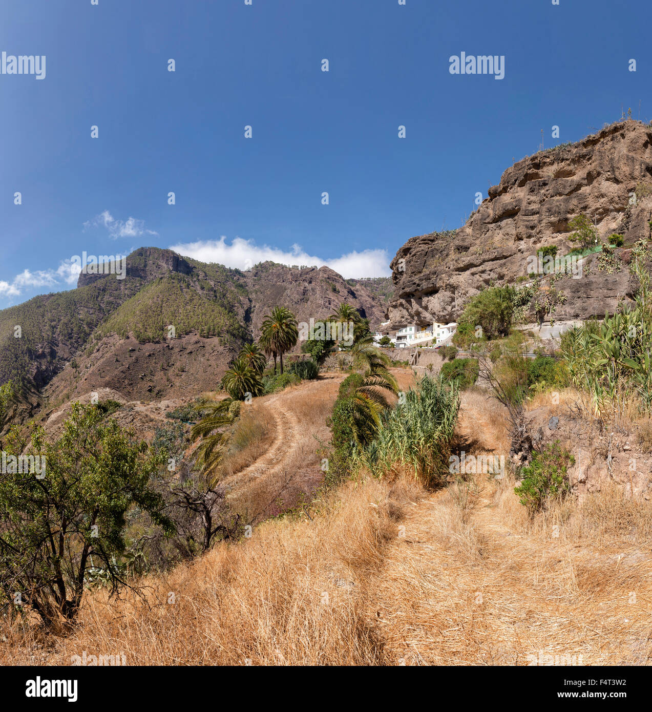 Spain, Europe, Artenara, Gran Canaria, Canary Islands, Cave houses