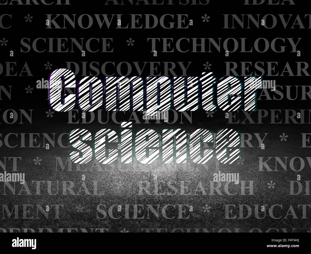 Science concept: Computer Science in grunge dark room Stock Photo - Alamy