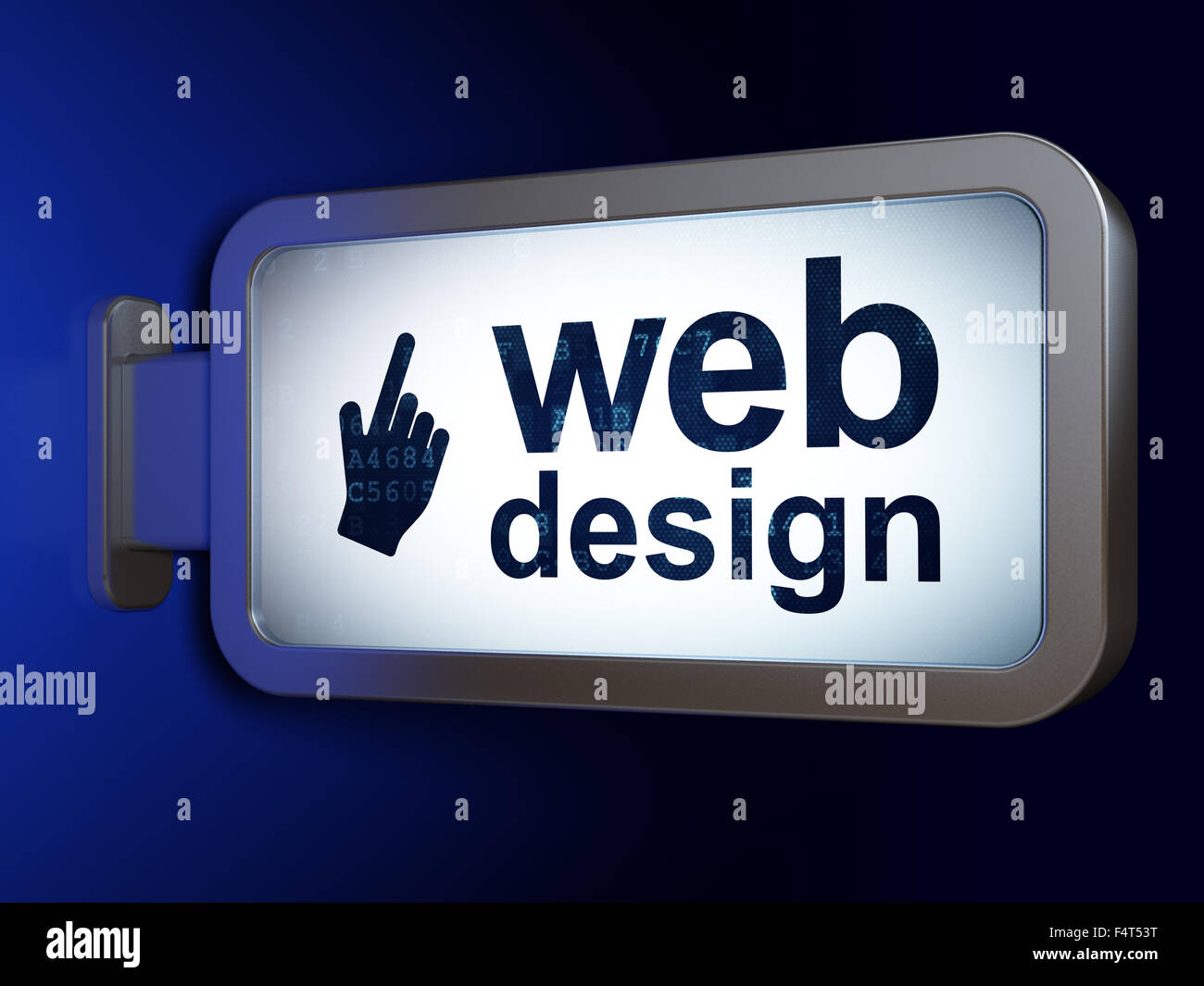 Web design concept: Web Design and Mouse Cursor on billboard background ...
