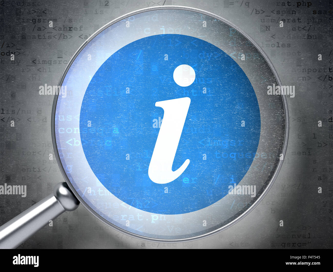 Web design concept: Information with optical glass on digital ...