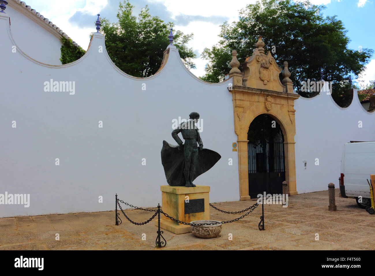 Bullfighter Cayetano Ordoñez sculpture, outside Ronda's bullring Stock Photo