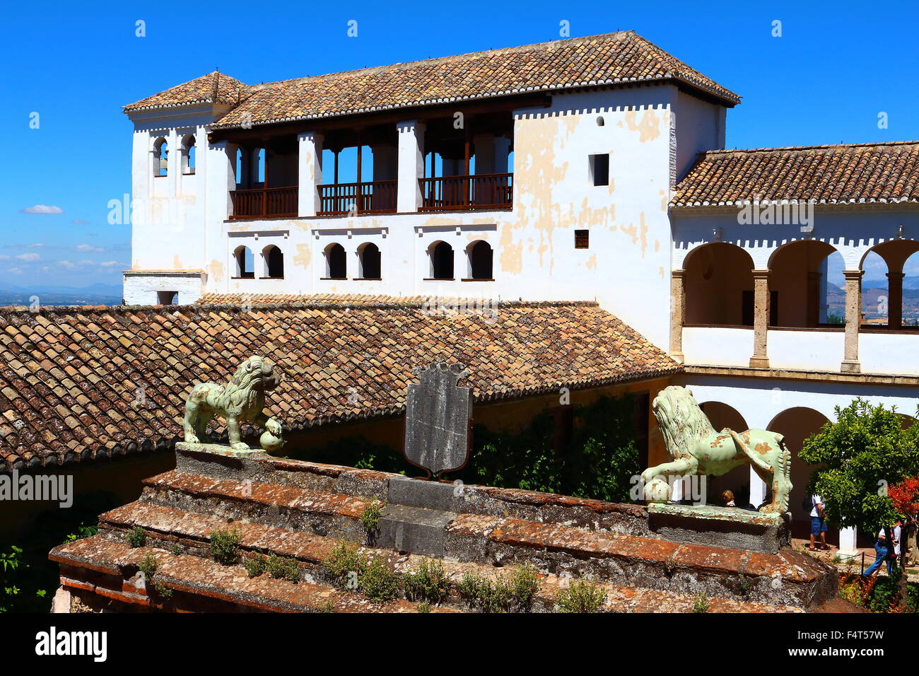 Generalife palace in the Alhambra, Granada. Stock Photo