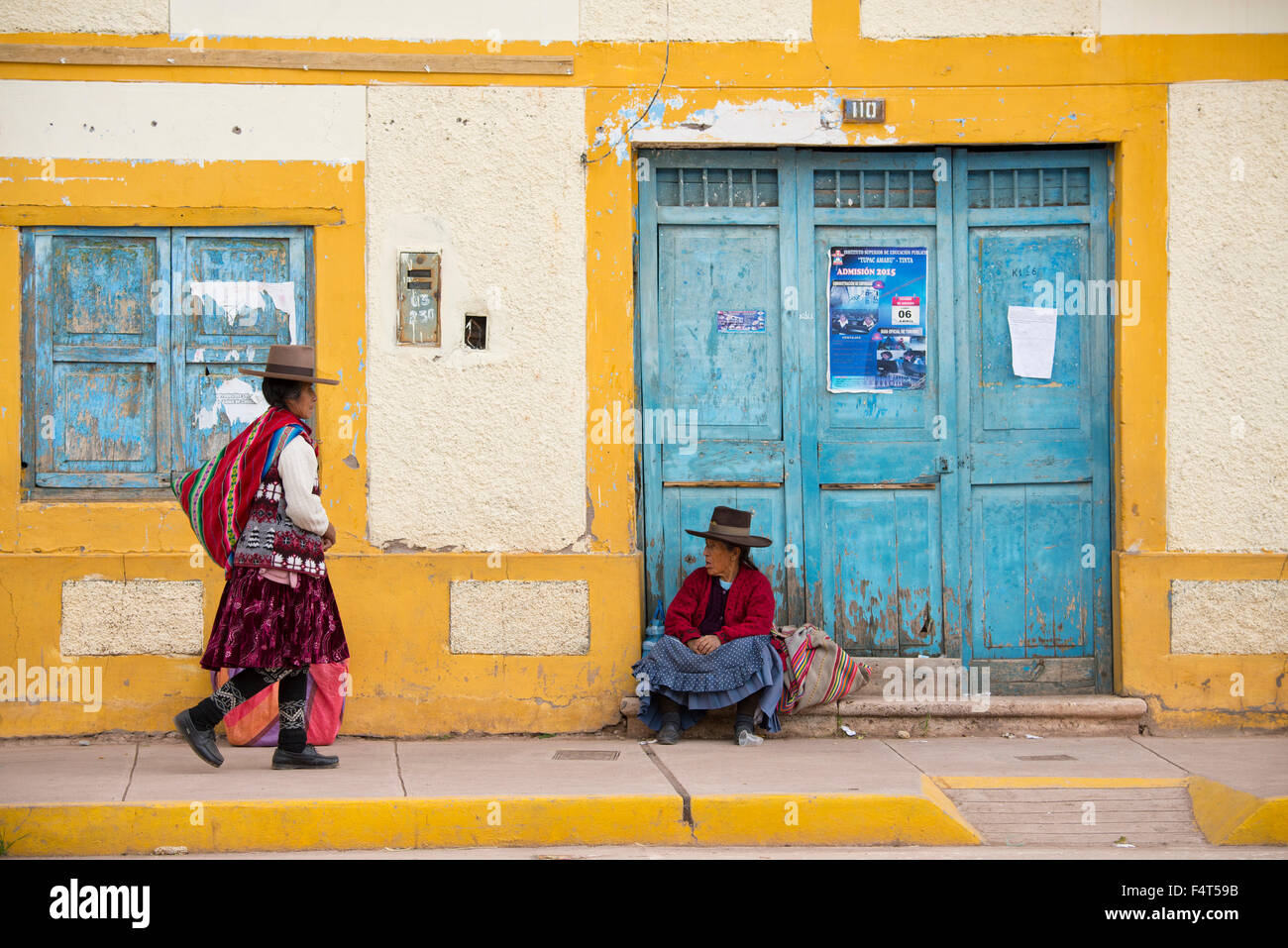 South America, Latin America, Peru, Cuzco, Native village Stock Photo