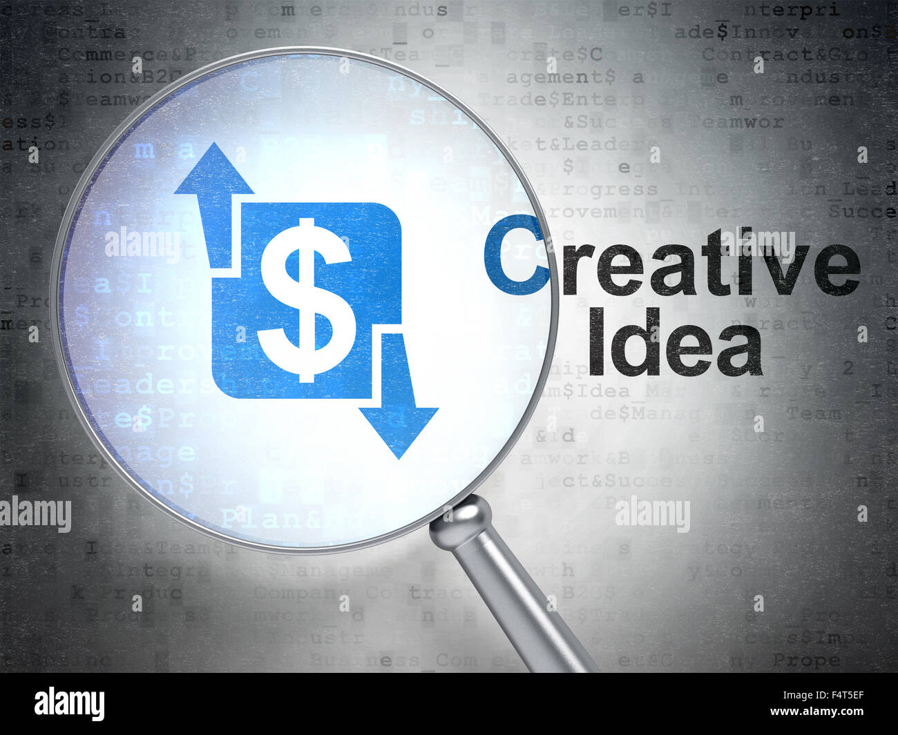 Finance concept: Finance and Creative Idea with optical glass Stock ...
