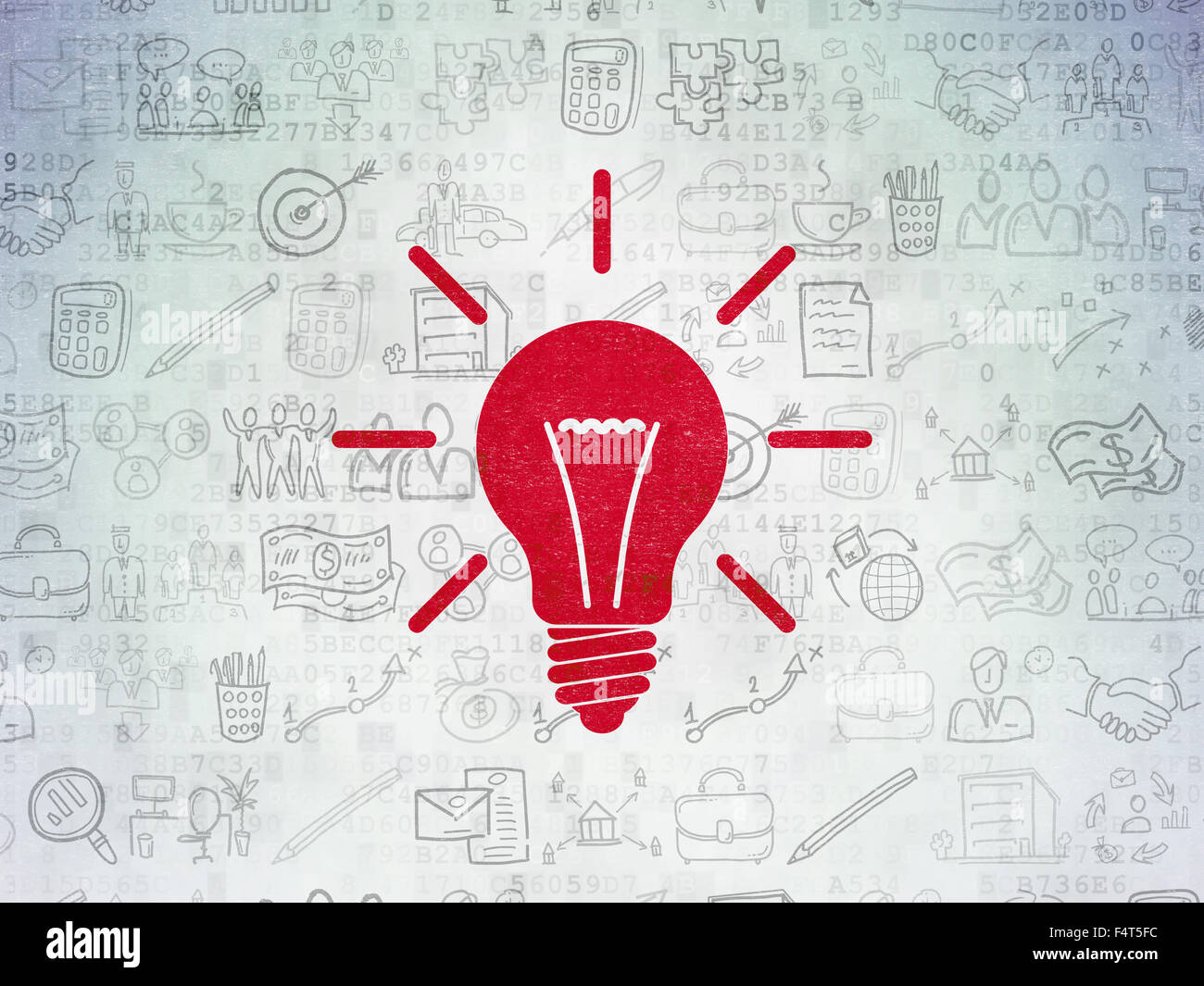 Finance concept: Light Bulb on Digital Paper background Stock Photo - Alamy