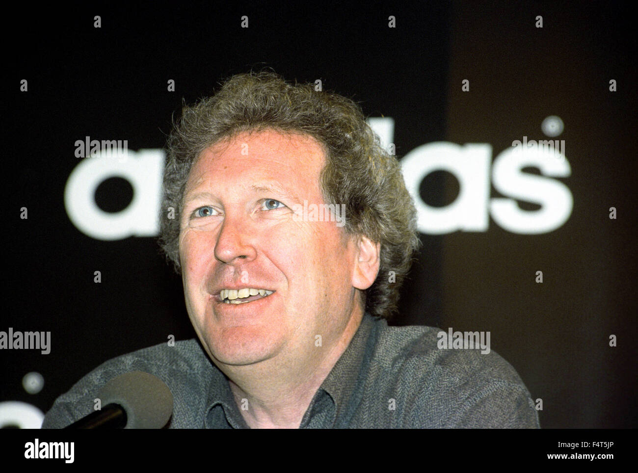 FILE - A file picture made available on 22 October 2015 shows Robert  Louis-Dreyfus, then-CEO of adidas AG, during a balance sheet press  conference of the company in Frankfurt, Germany, 07 March