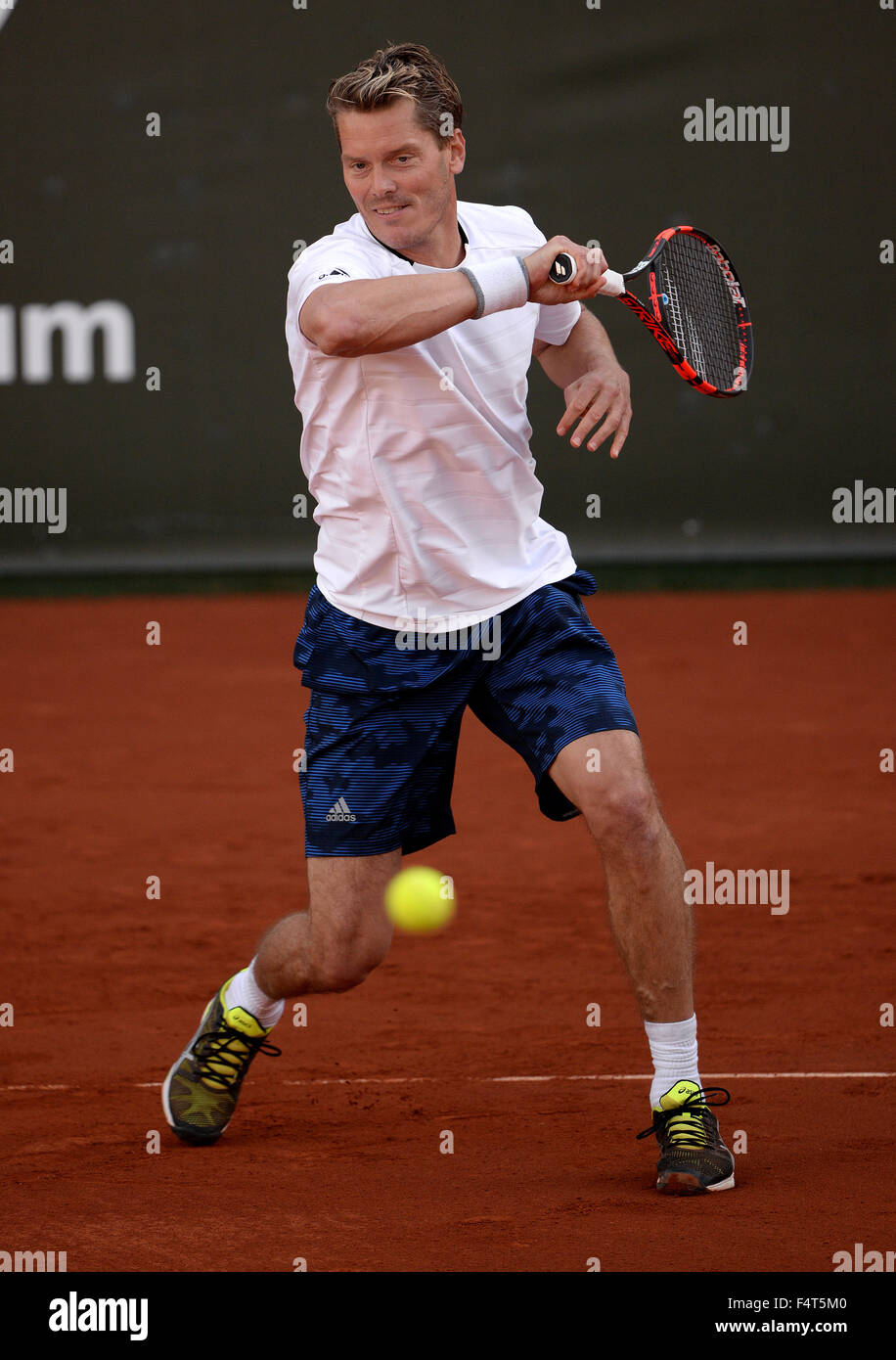 Thomas Enqvist, former professional tennis player playing a match in the  Senior Tournament that was held in Palma de Mallorca Stock Photo - Alamy