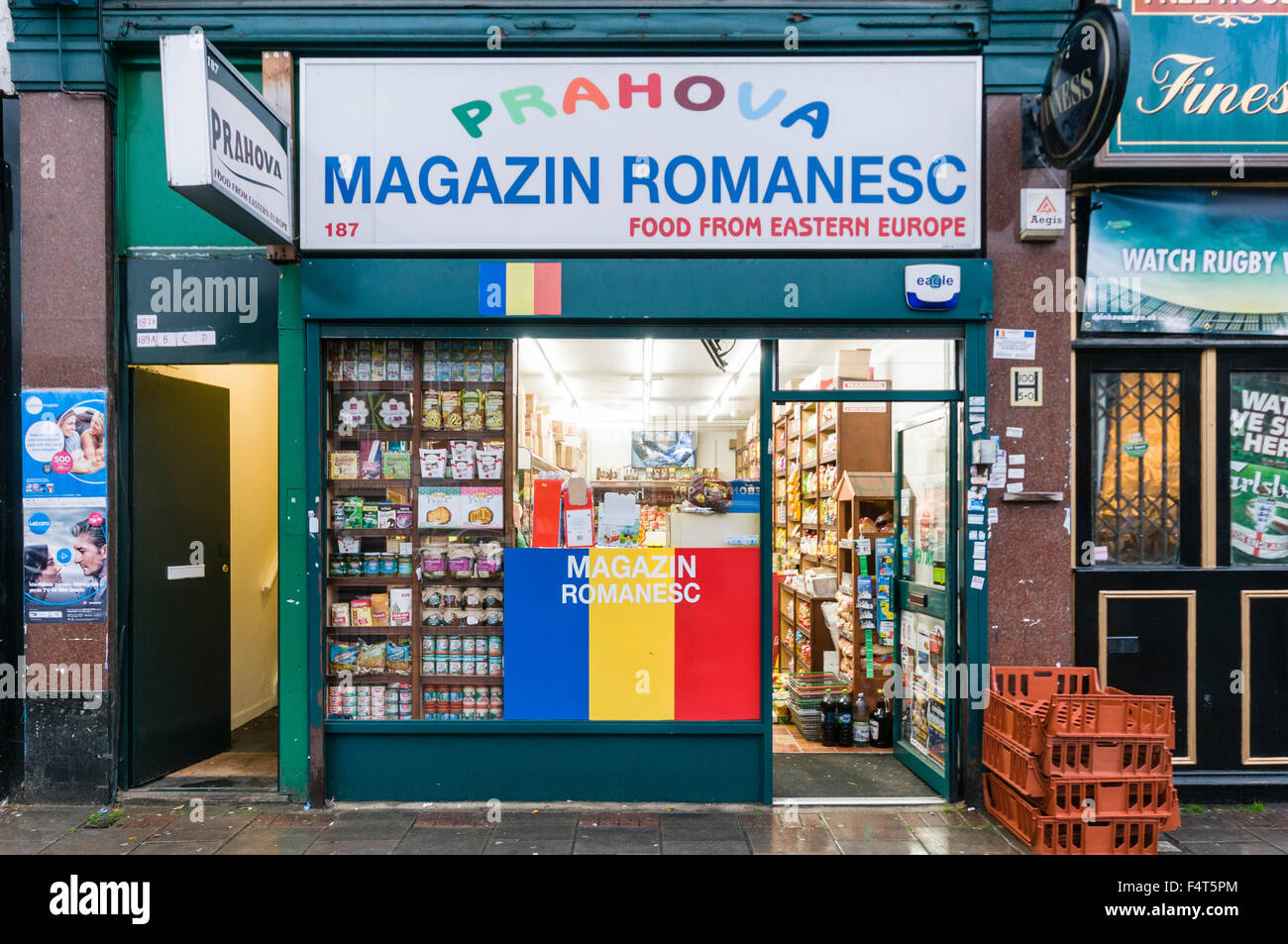 Prahova Romanian shop in West London Stock Photo
