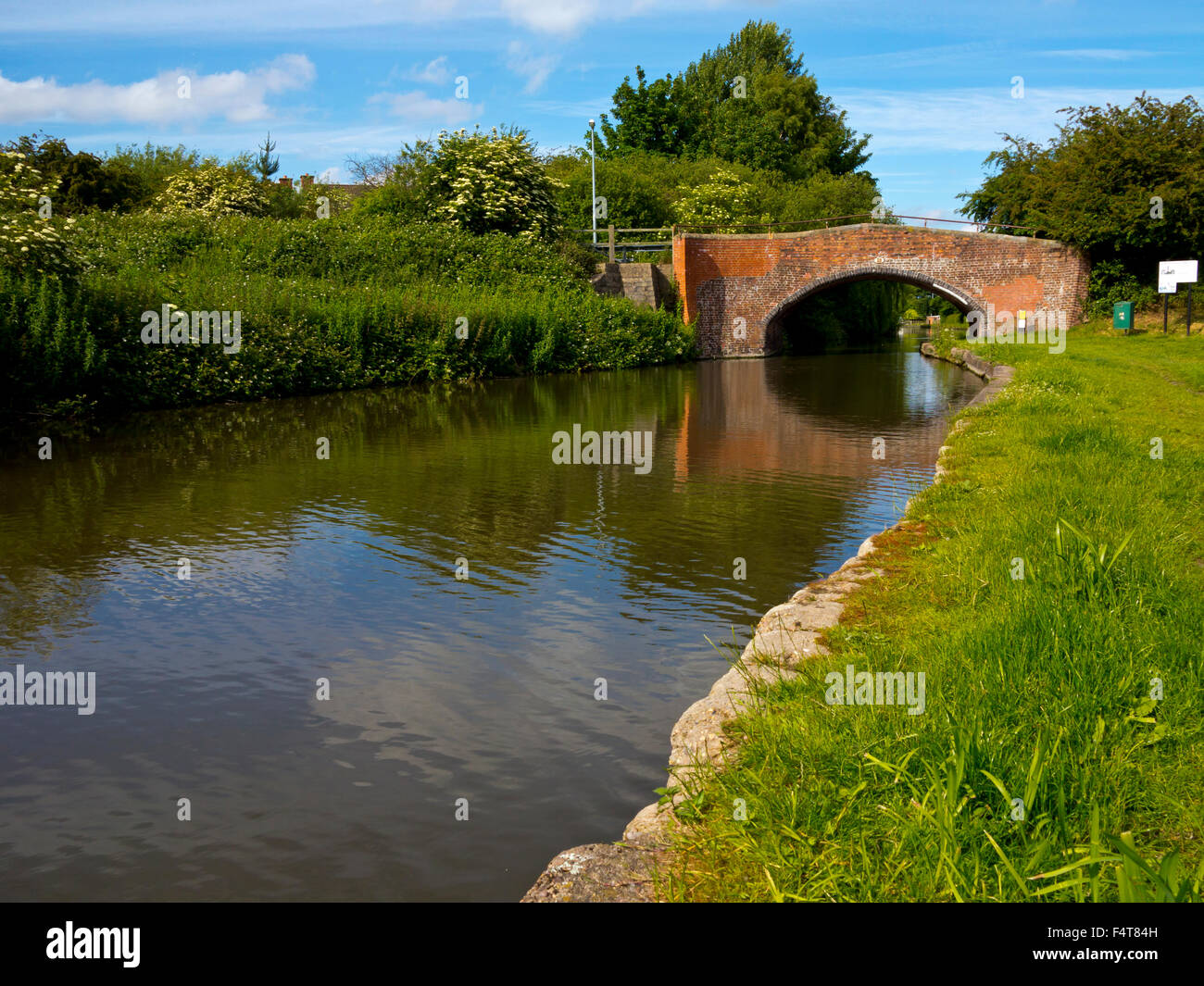 Bridge over the Trent and Mersey Canal at Claymills north of Burton Upon Trent in Staffordshire England UK Stock Photo
