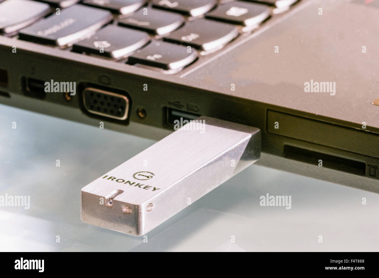 Ironkey secure USB memory stick thumbdrive Stock Photo