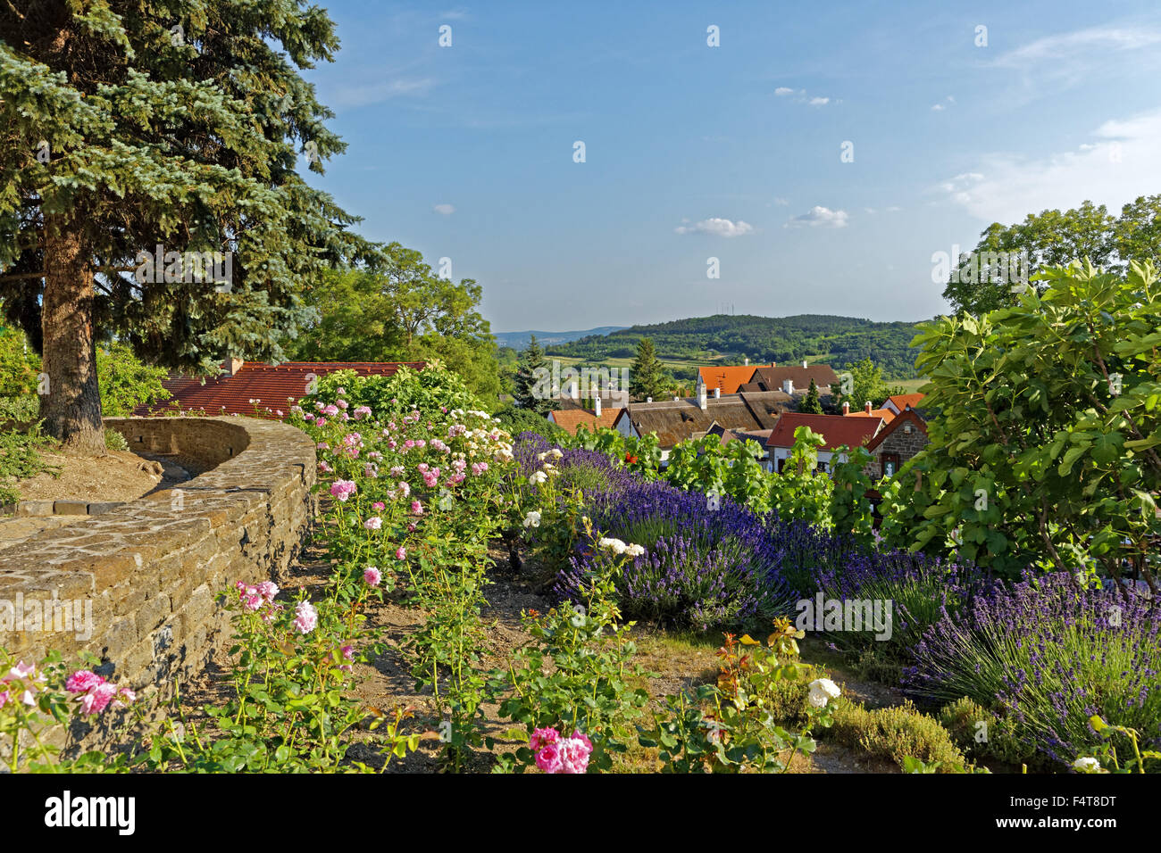 Monastery gardens, panorama Stock Photo Alamy