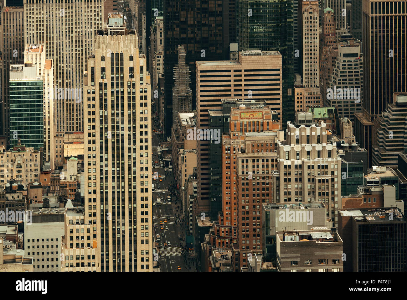 New York City skyscrapers aerial urban view Stock Photo - Alamy
