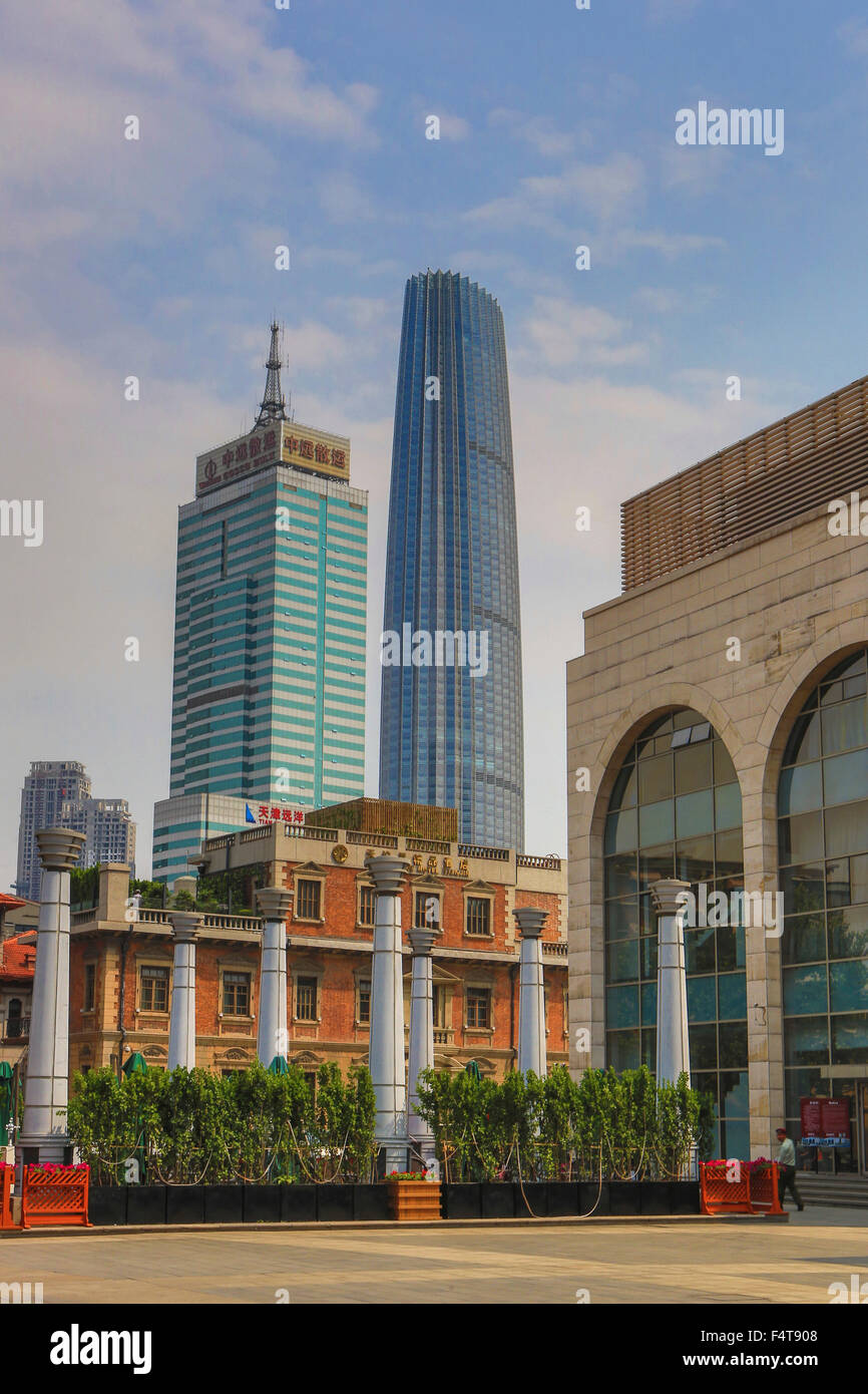 China, Tianjin, City, World Financial Center Stock Photo