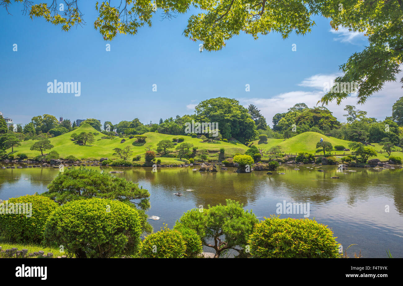 Japan, Kyushu Island, Kumamoto City, Suizenji Garden Stock Photo