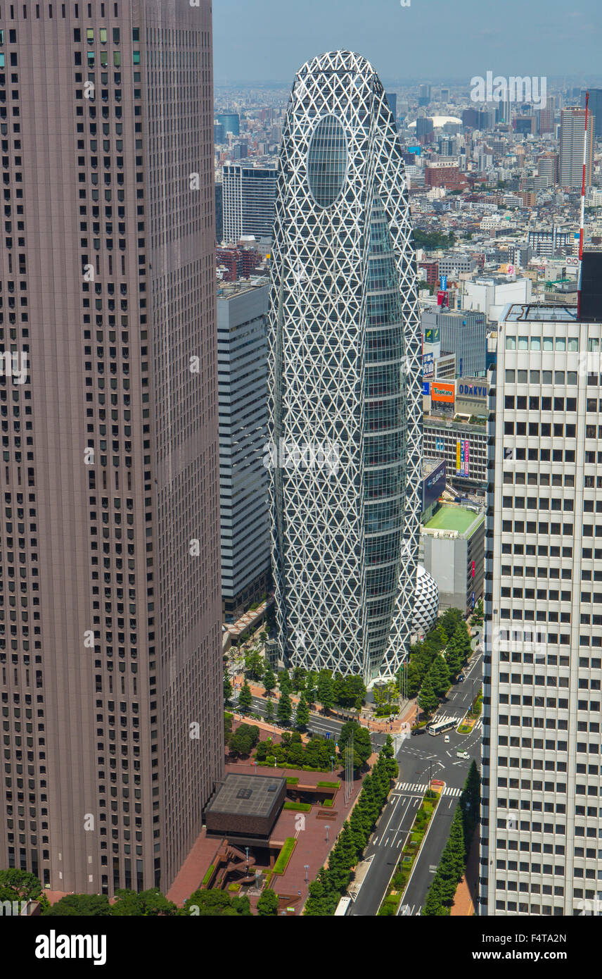 Japan, Tokyo City, Shinjuku District, Cocoon Tower Stock Photo