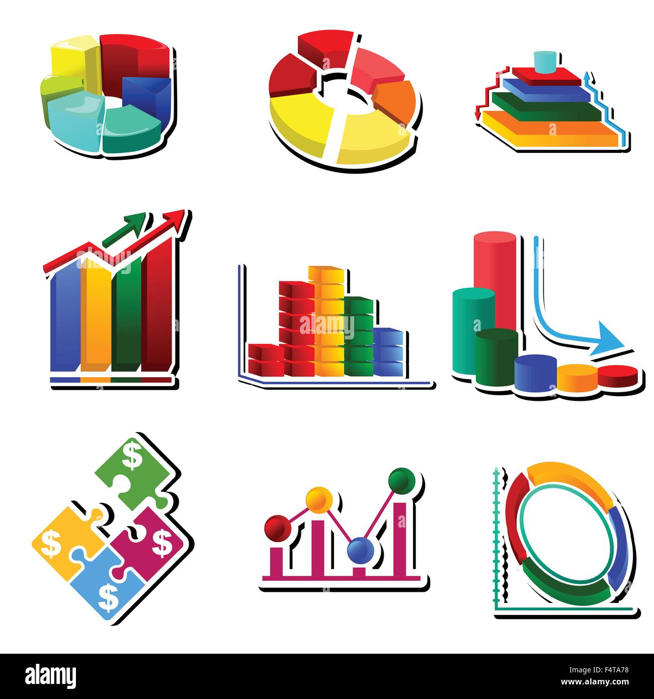 A vector illustration of diagram chart designs Stock Vector Image & Art