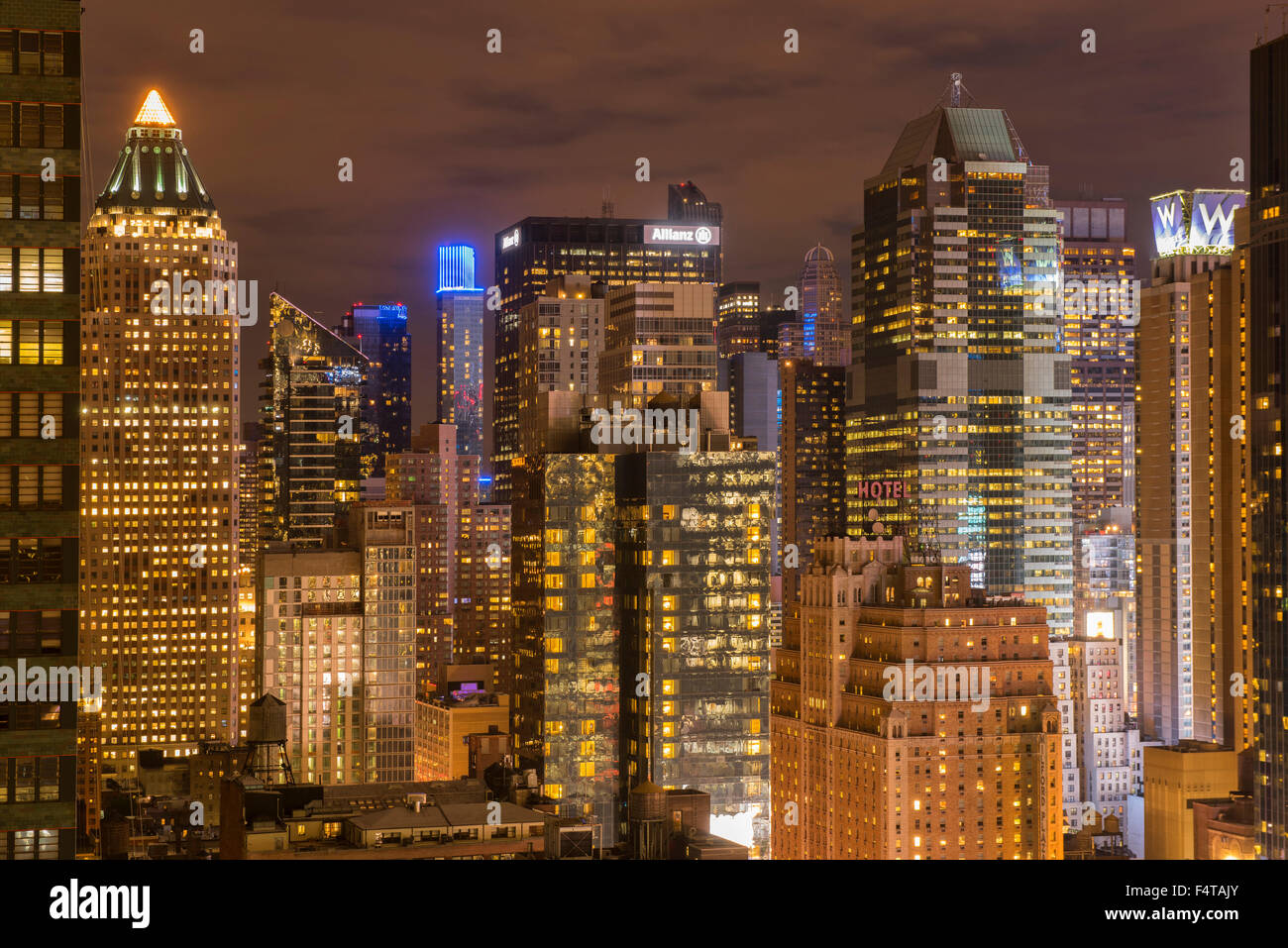 USA, East Coast, New York, Manhattan, Skyline of midtown Stock Photo