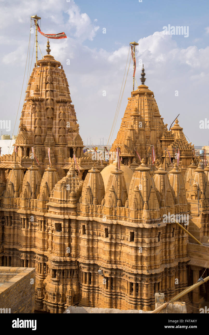 Asia, India, Rajasthan, Jaisalmer, Hindu temple in city Stock Photo