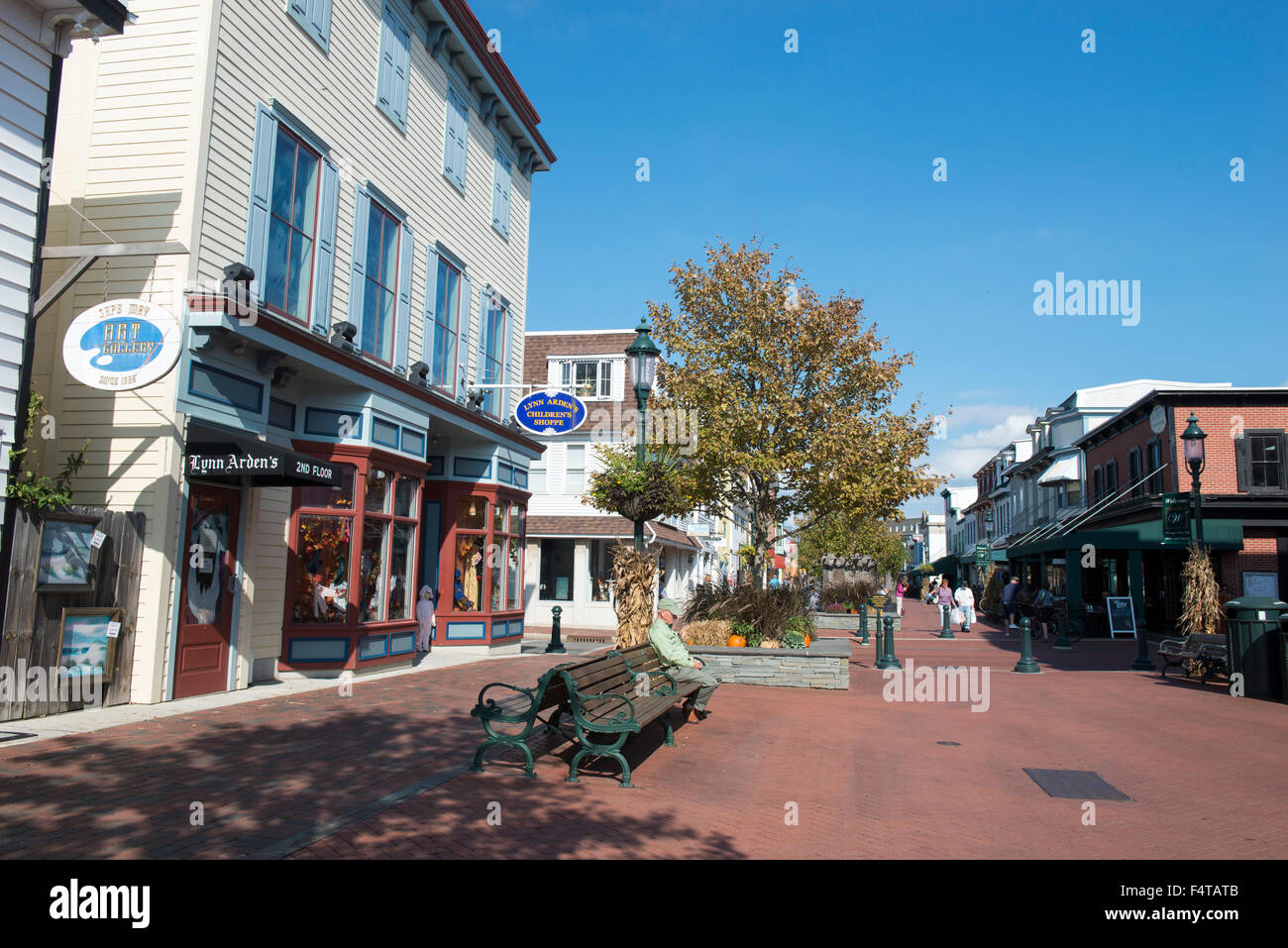 The Washington Street Mall in Cape May, New Jersey USA Stock Photo