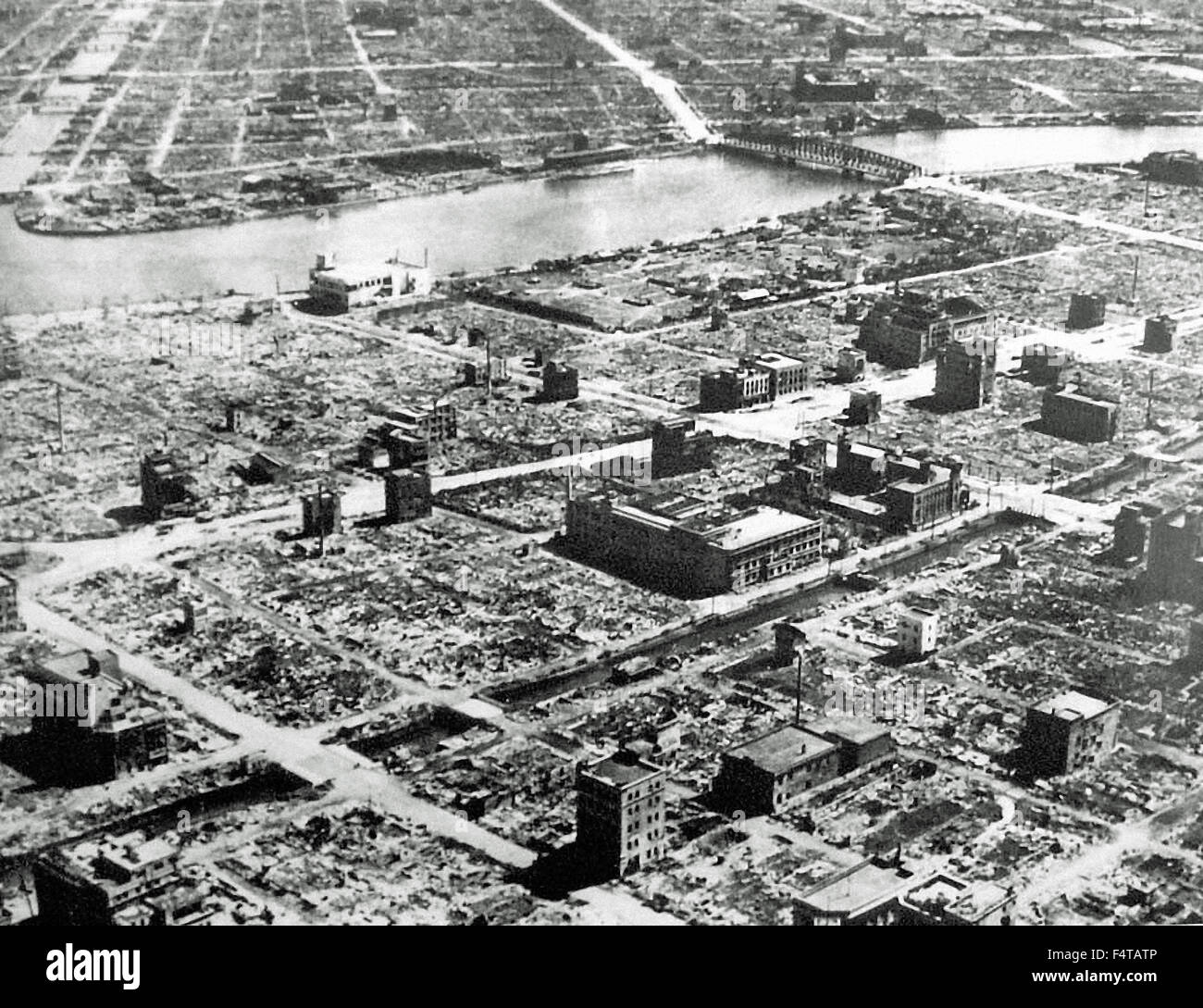 Bombing Japan Tokyo Stock Photo