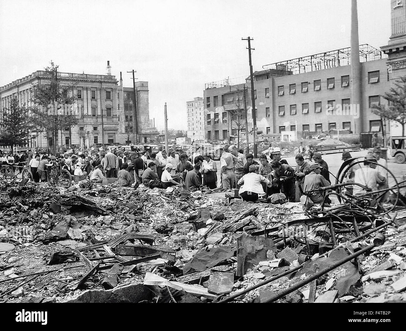 Bombing Of Tokyo1945 Stock Photo