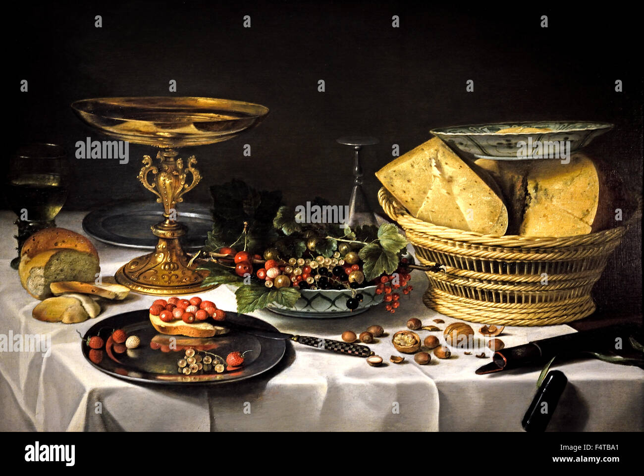 Still Life of a Banquet Spiece 1623 Floris Claesz van Dijck 1575 - 1651 Dutch Netherlands Stock Photo