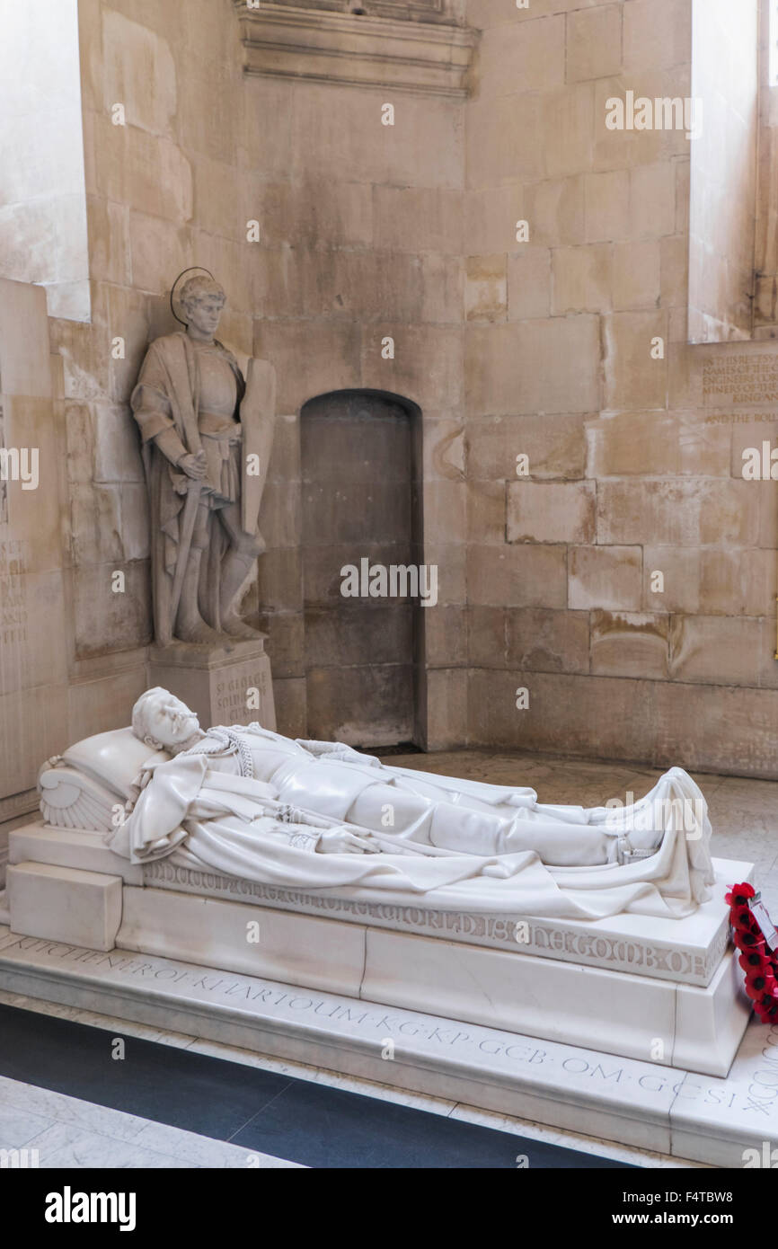 England, London, St. Paul's, The Crypt, Tomb of Lord Kitchener of Khartoum Stock Photo