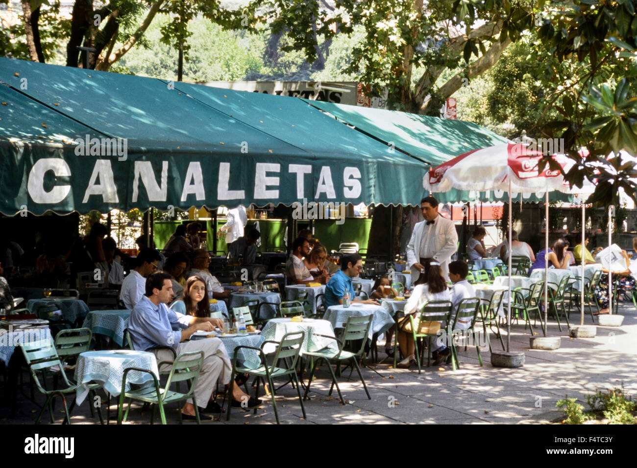 Restaurants and cafes. Madrid. Spain. Europe Stock Photo