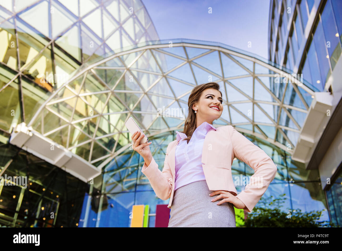Beautiful young business woman Stock Photo - Alamy