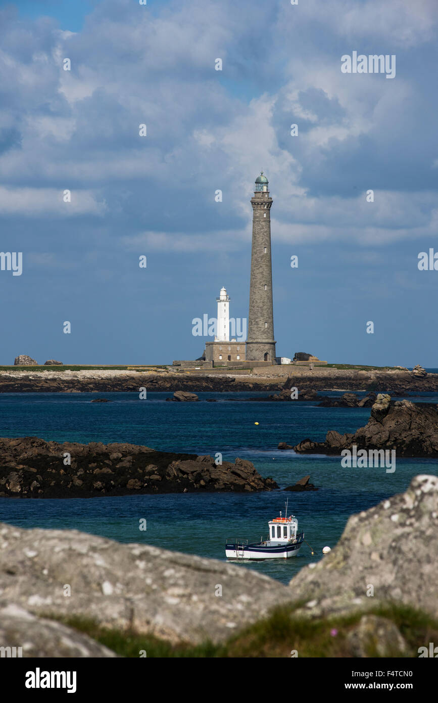 Île Vierge;Phare de I'Ile Vierge,Lighthouse, Brittany, France. October ...