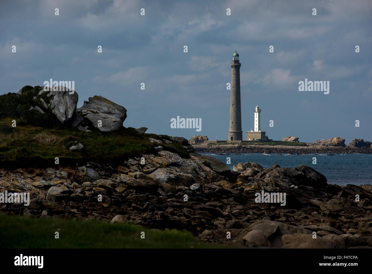  le Vierge Phare De I Ile Vierge Lighthouse Brittany France October 