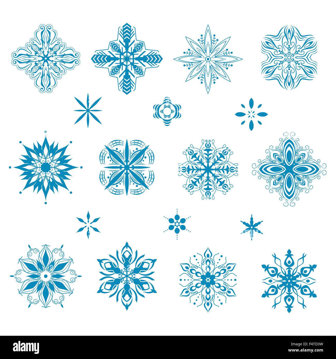 A vector illustration of snow icon designs Stock Vector