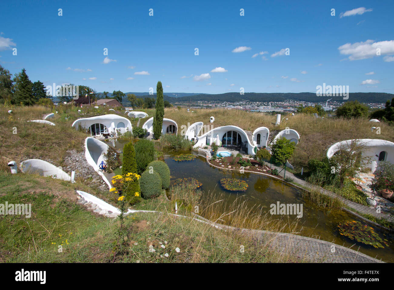 Switzerland, Dietikon, canton Zurich, earth house, earth houses