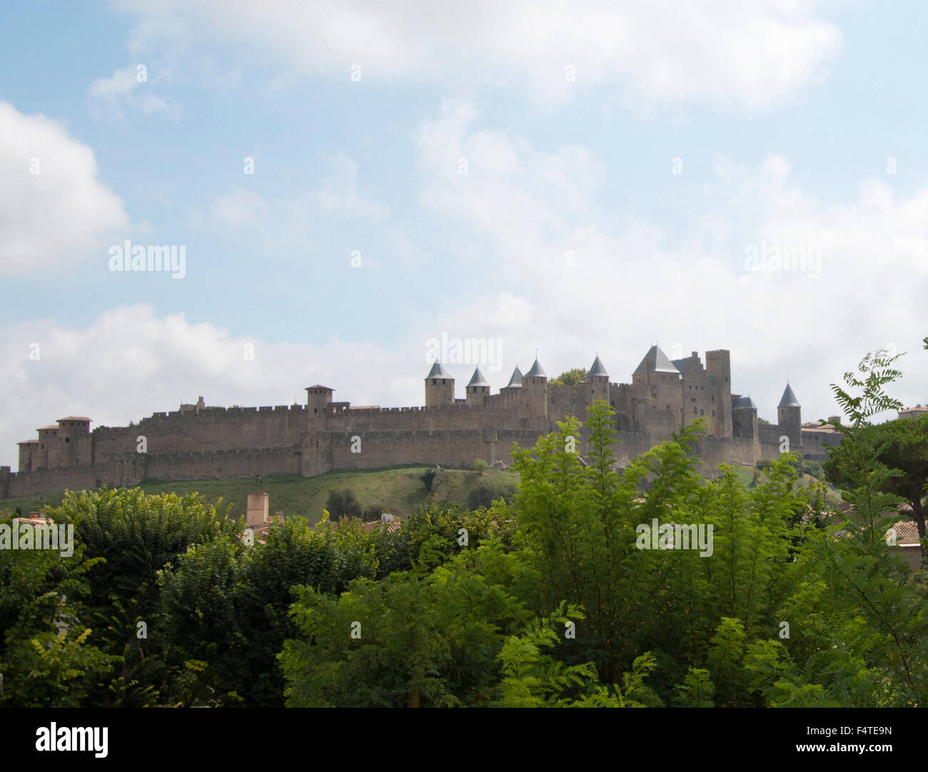France, Europe, department Aude, Carcassonne, Languedoc-Roussillon, Cite, castle, medieval, Stock Photo
