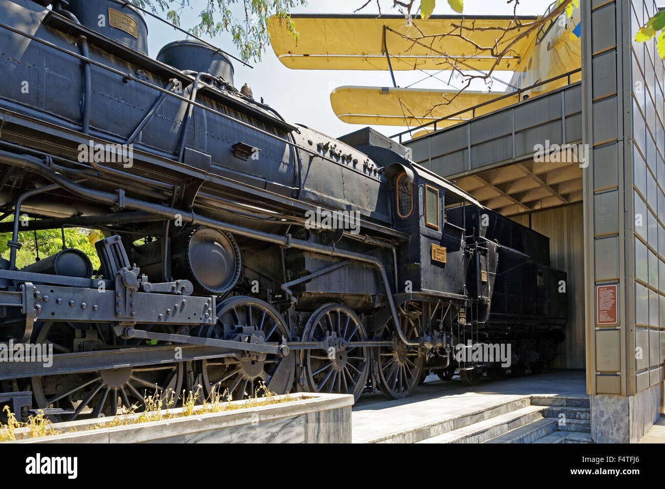 National technical museum, traffic museum, Magyar Muszaki es Közlekedesi Muzeum, steam locomotive Stock Photo