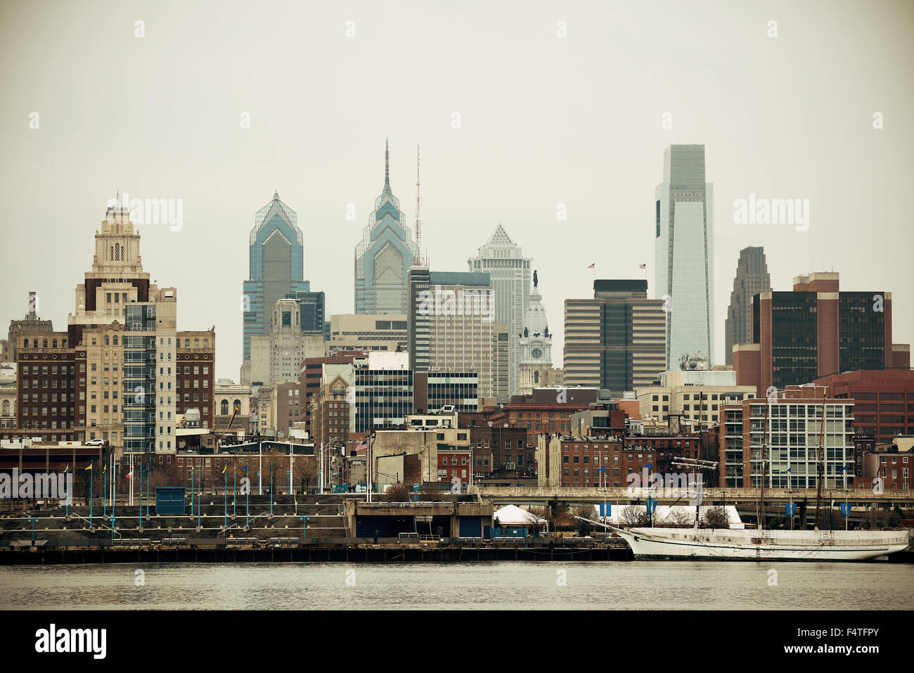 Philadelphia skyline with urban architecture. Stock Photo