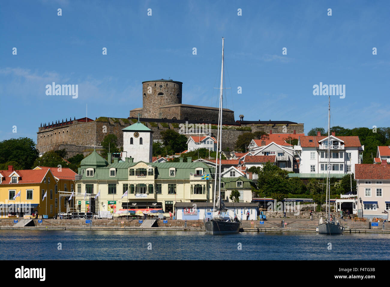 Marstrand, city, Karlstens fortification, fortification, sailing boats, Göteborg, Gotheburg, Skagerak, Sweden Stock Photo