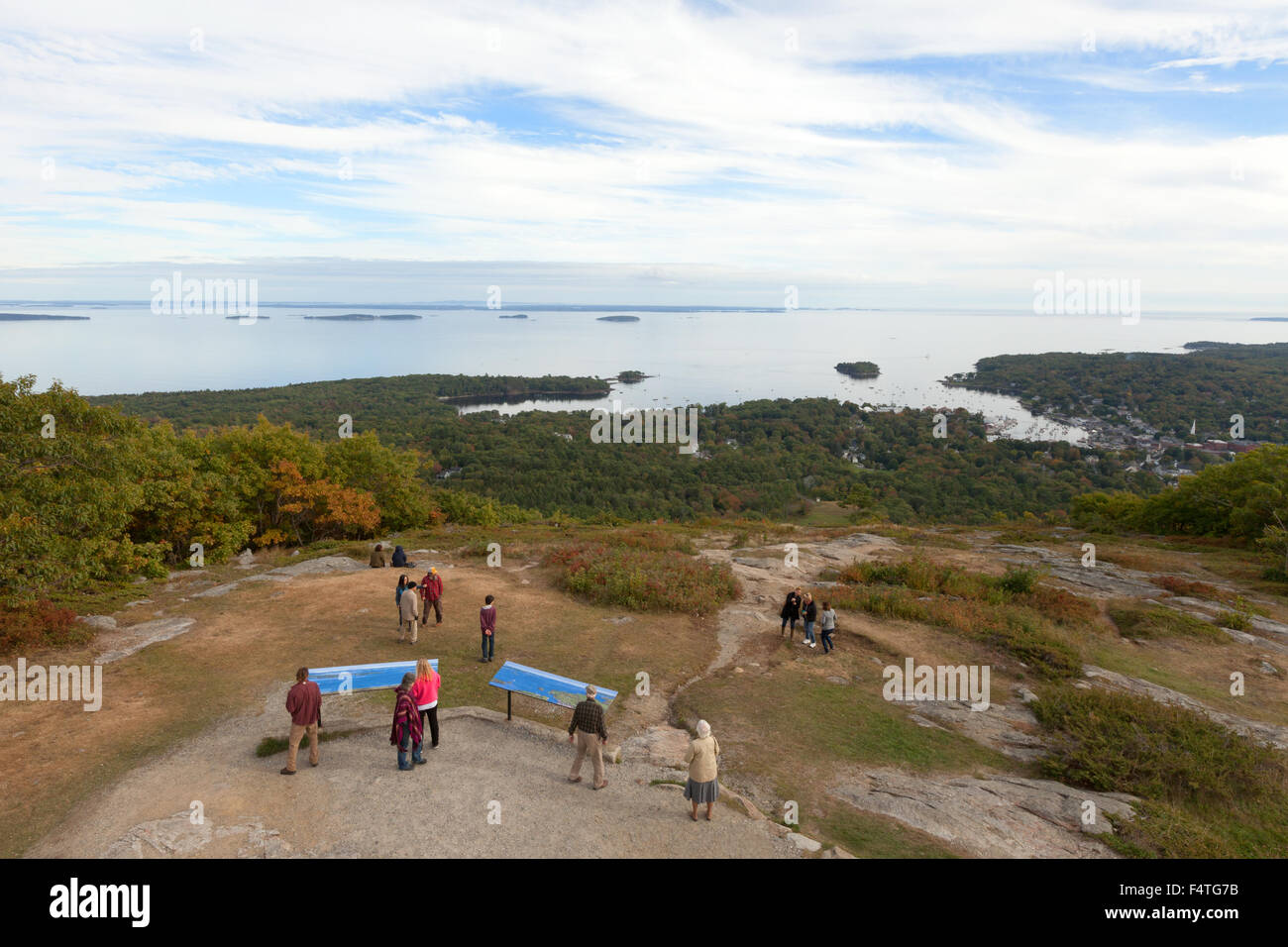The view of Penobscot Bay on the Maine coast, from Camden Hills State