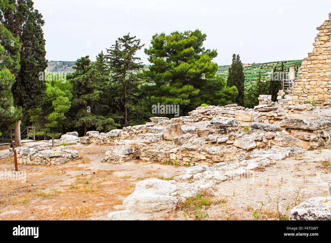 Ancient ruins of Knossos palace, largest Bronze Age archaeological site