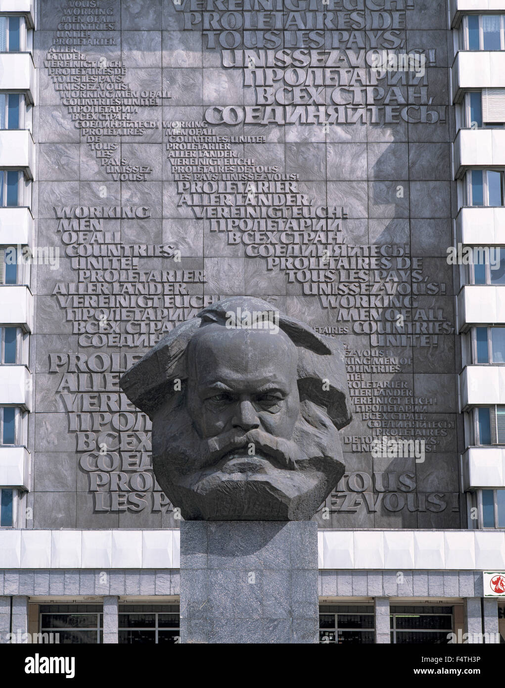 Germany, Europe, Saxony, Chemnitz, Karl Marx, monument, Lew Kerbel, Chemnitz, Stock Photo