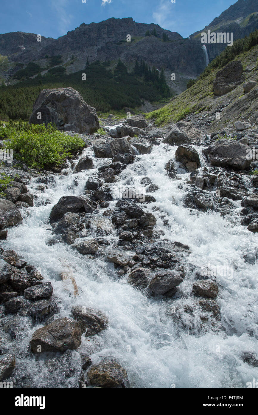 Waterfall near Lai da Rims, Stock Photo