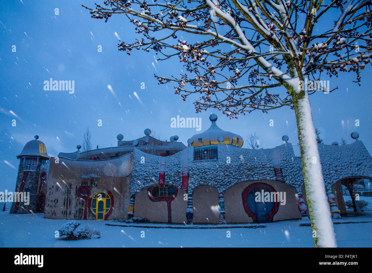Hundertwasser, covered market in Altenrhein, Stock Photo