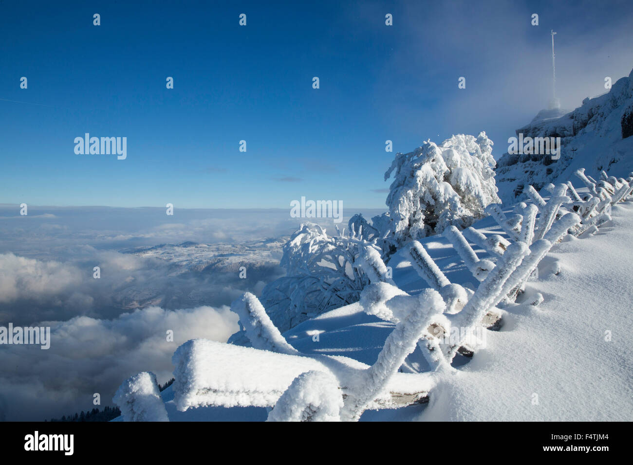 Look from Rigi, direction of lake of Zug, Stock Photo