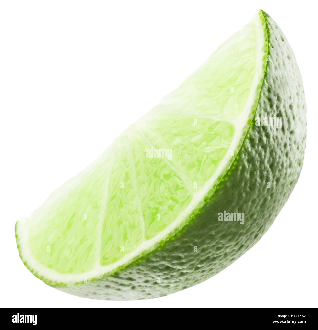 lime slice isolated on the white background. Stock Photo