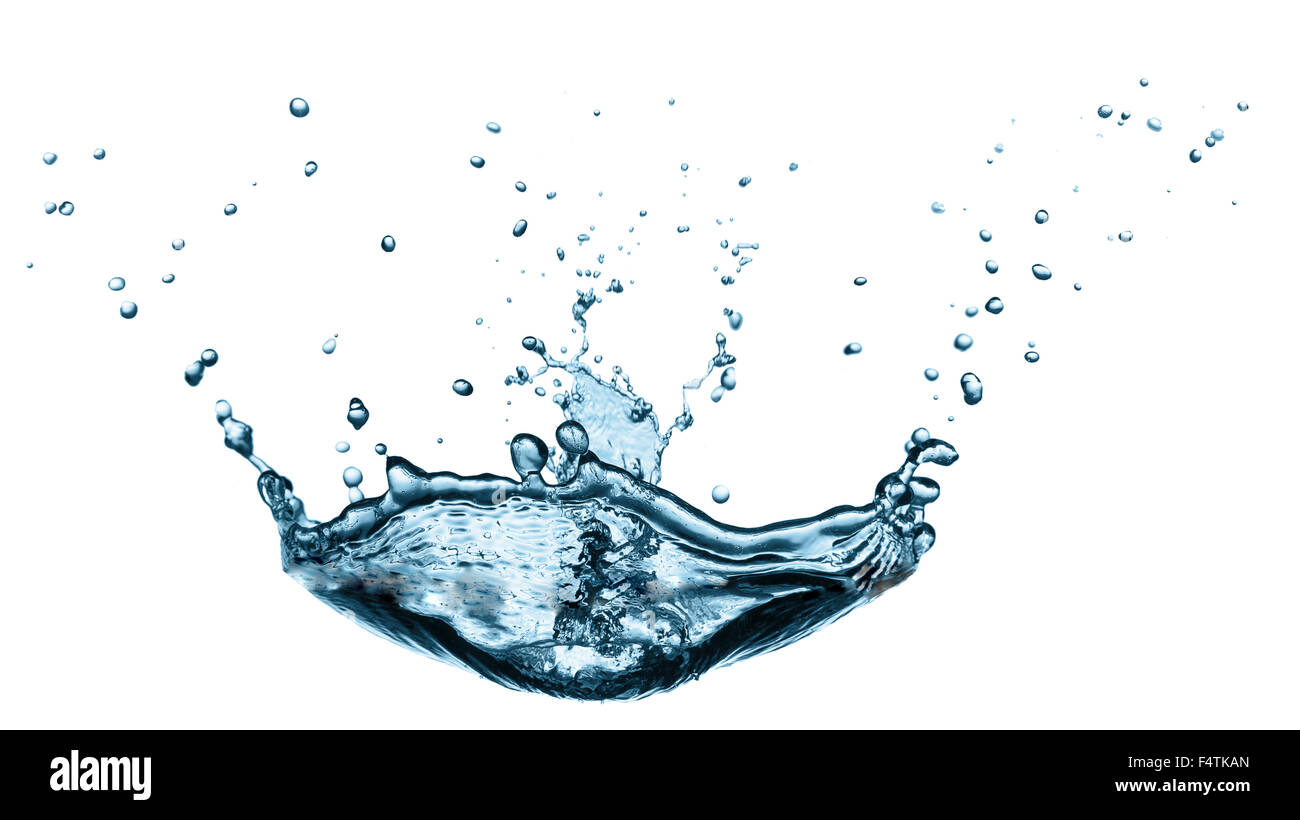 water splash isolated on the white background Stock Photo - Alamy