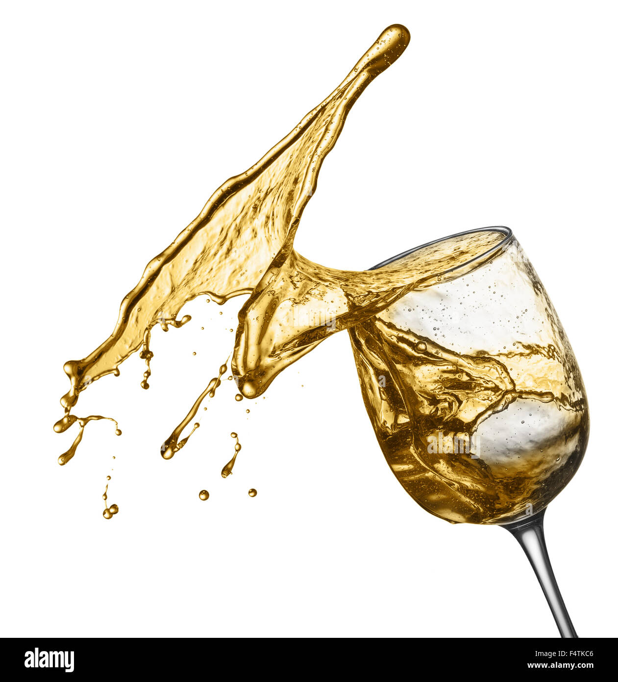 Glass champagne, white background hires stock photography and images