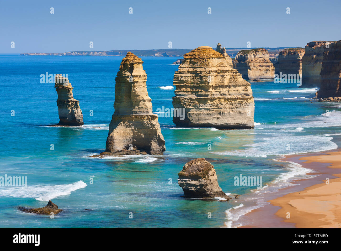 Twelve Apostles, 12 apostles, Australia, Victoria, port Campbell, national park, sea, coast, rock, cliff, Stock Photo