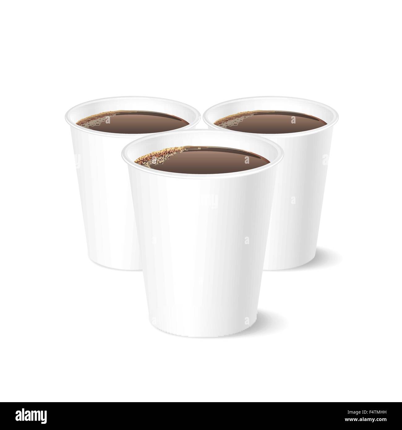 Disposable coffee cup isolated on white background Stock Vector Image ...