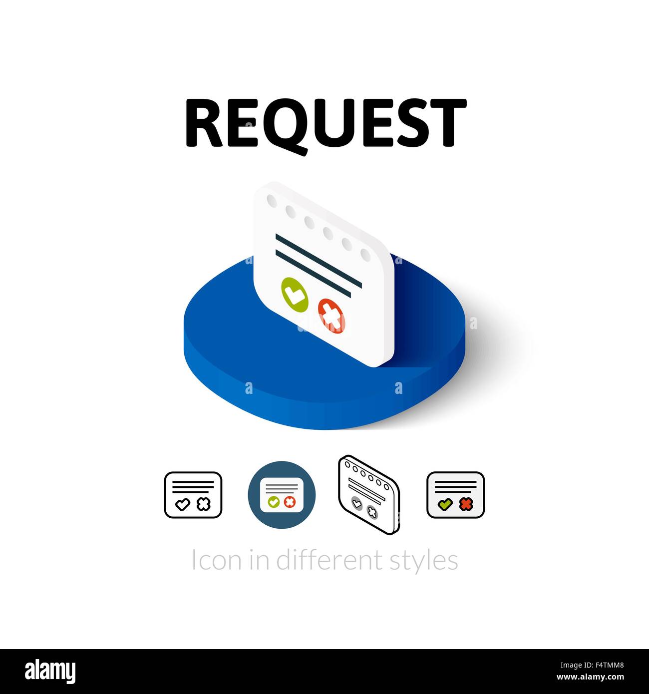Request icon in different style Stock Vector Image & Art - Alamy