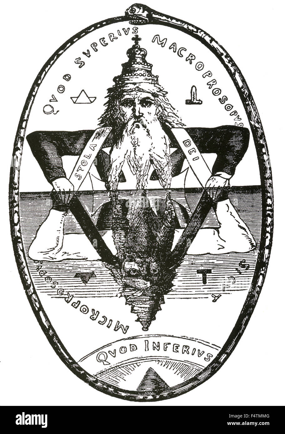 GREAT SYMBOL OF SOLOMON from the 1896 edition of Eliphas Levi's book Dogme  et Rituel de la Haute Magie Stock Photo - Alamy